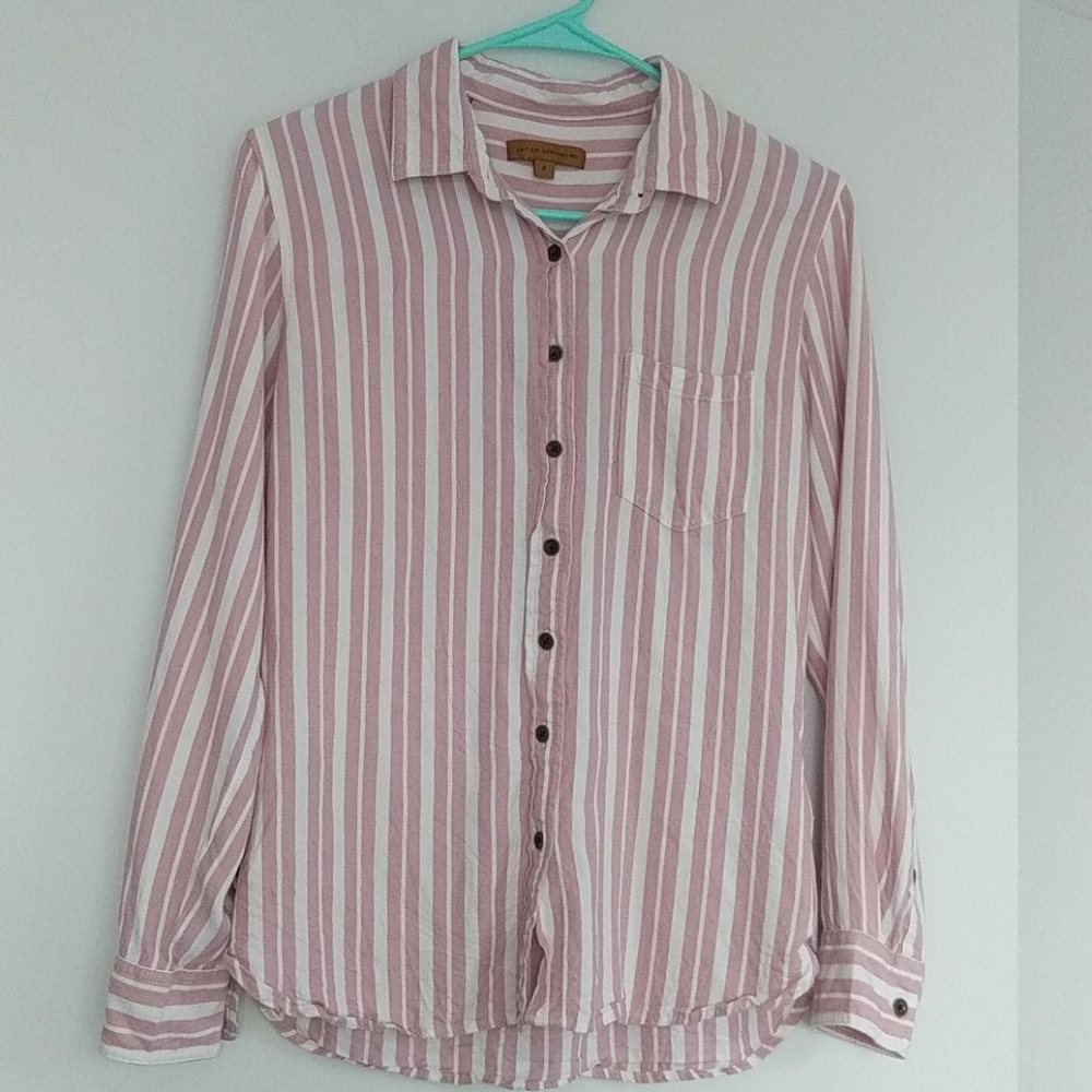 Jach's Girlfriend Stripped Button Down - S